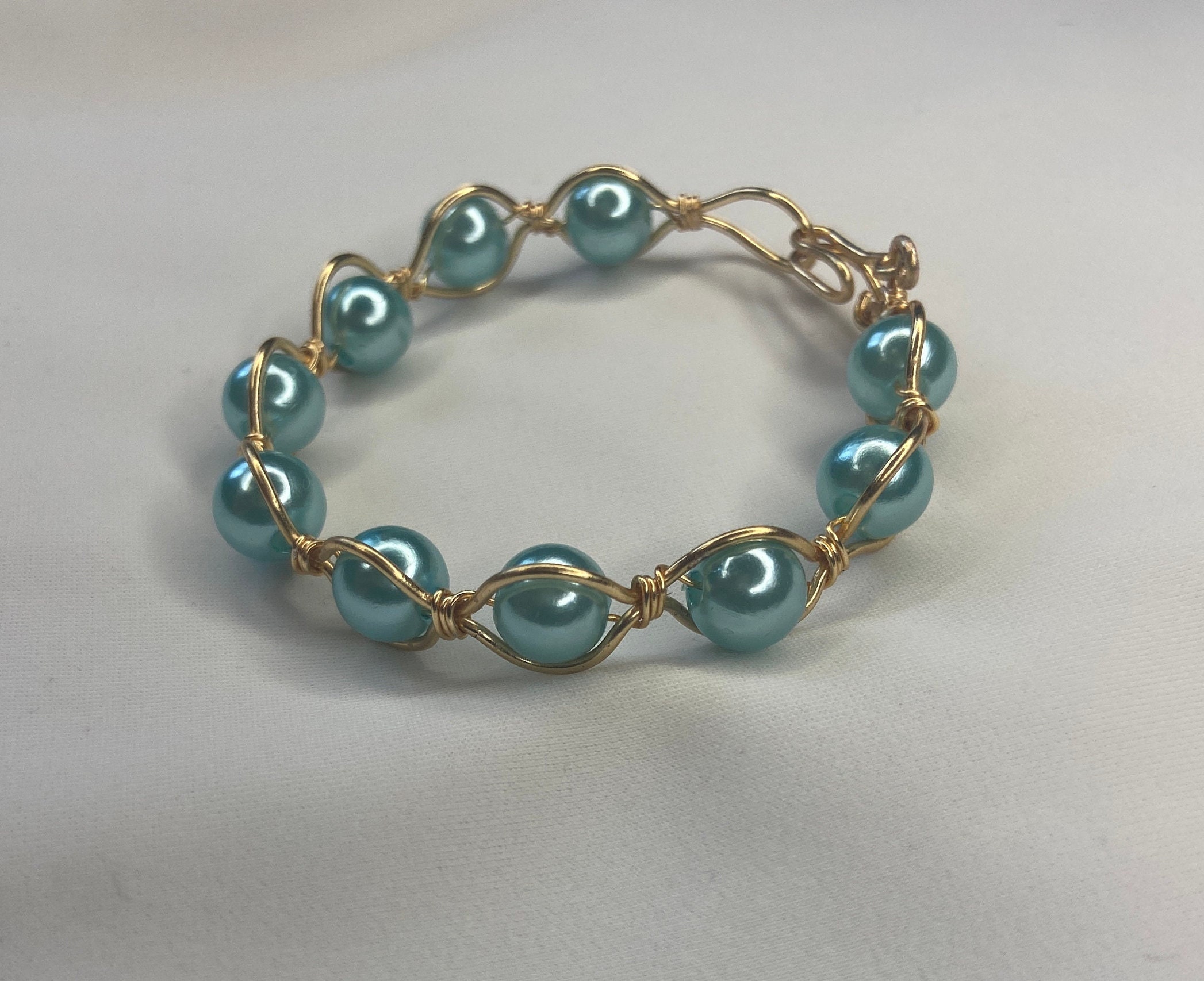 Beaded Wire Bracelet Etsy