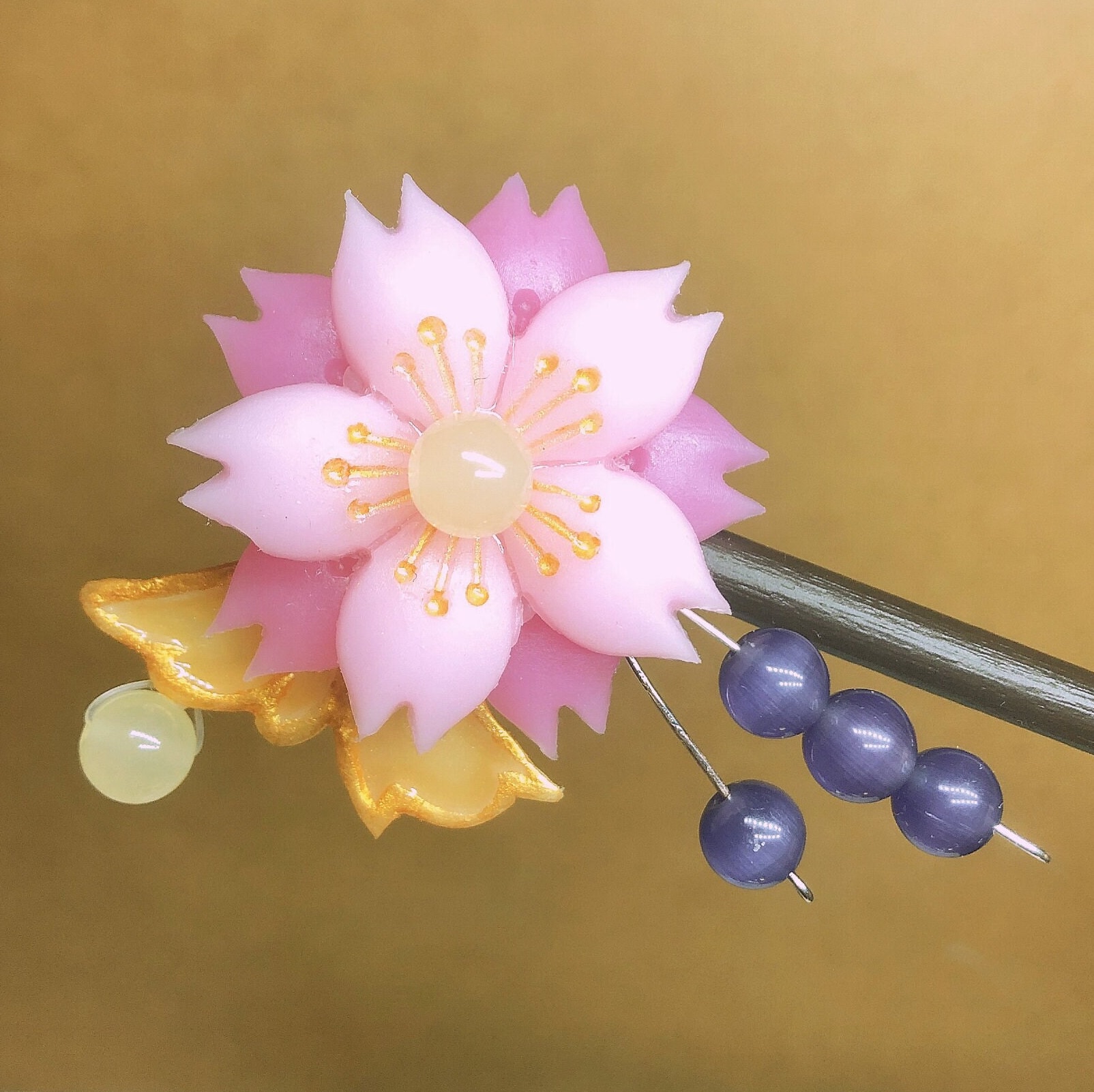 Tomoe and Nanami Pink Sakura Flower and Butterfly Cat Eye and Jade