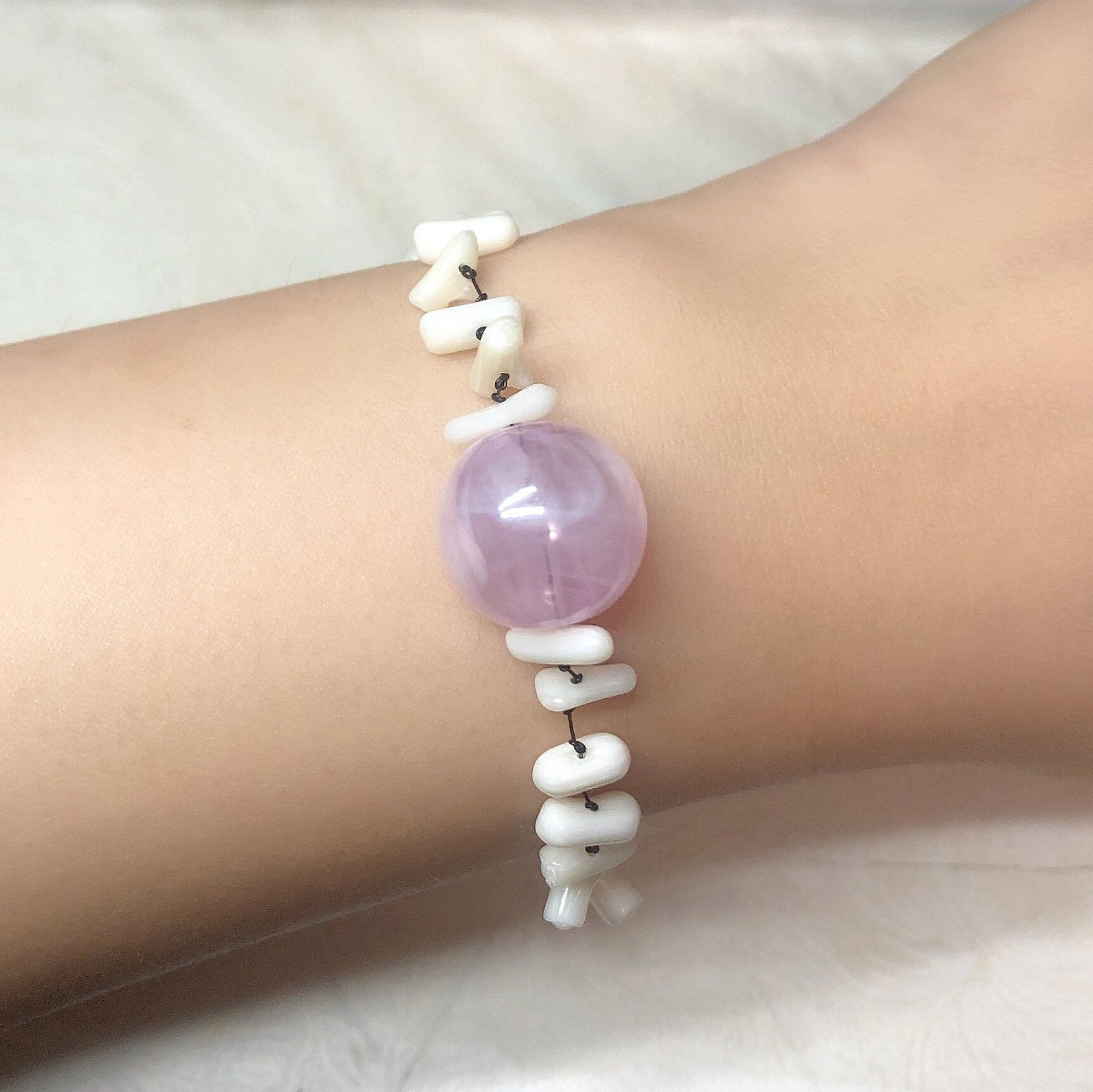 Shikon Jewel Purple Crystal Ball Necklace and Bracelet - Etsy