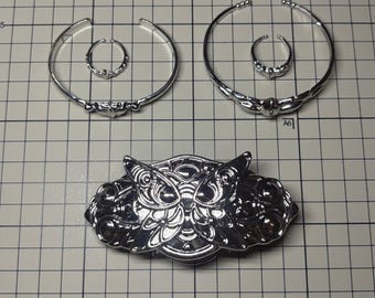 Fern Silver Butterfly Hairclip, Bangle Bracelet, Ring