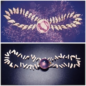 Shikon Jewel Amethyst Purple Crystal Ball Necklace and Bracelet