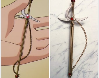 Sakura Sword & Shield Pearlescent Brooch and Pin