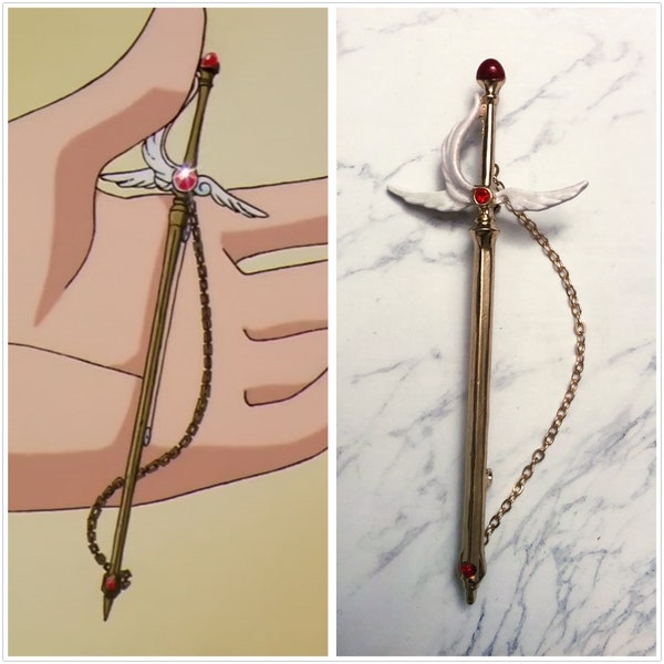 Sakura Sword & Shield Pearlescent Brooch and Pin