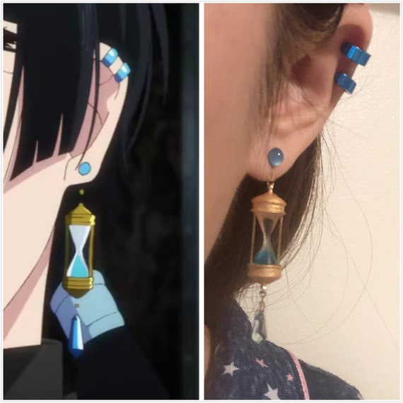 Anime The Case Study of Vanitas Earrings No Karte Blue Hourglass