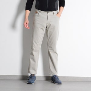 Y2K Wrangler Light Grey Minimalist Mens Pants Waist Size 32 In S imagem 1