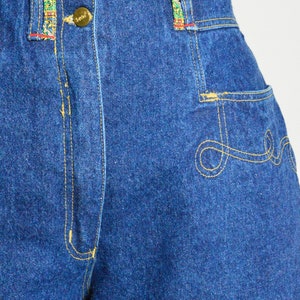 Vintage 80's Navy Blue High Waist Cottagecore Womens Jeans Waist Size 30 In M image 6