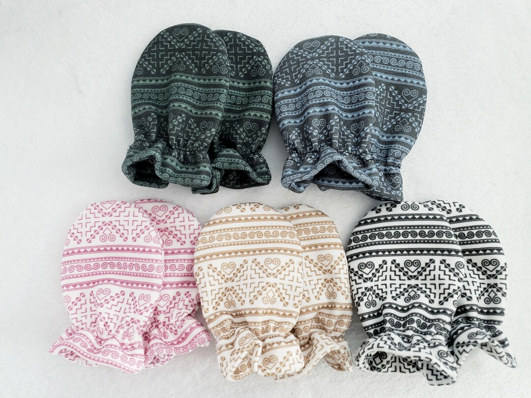 Keng Hmong Baby No Scratch Mittens 1 Pair Organic Cotton Etsy