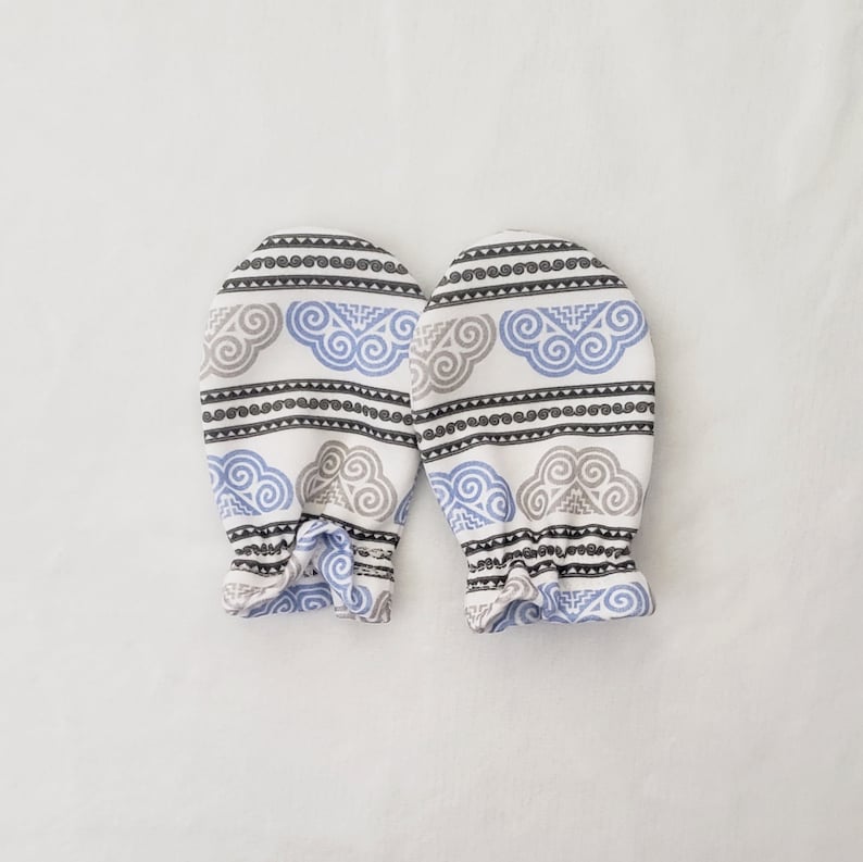 Hmong EF Baby No Scratch Mittens 1 Pair Organic Cotton Etsy