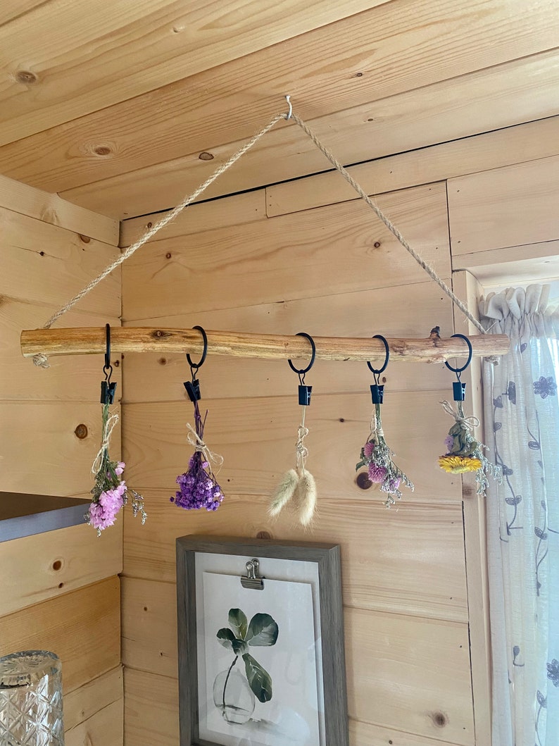 Flower/herb Drying Rack/cottagecore Decor/wooden Drying Etsy