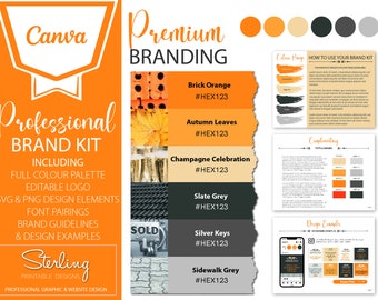 Custom Branding Kit, Business Branding Kit, Brand Kit, Branding Package for Real Estate, Real Estate Logo, Color Palette with Hex Codes