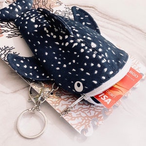 Whale Shark Wallet, Zipper Keychain Pouch, Coin Purse, Fish Case, Credit Card Case