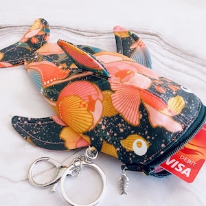 Magical Whale Shark Purse, Koi Pouch, Zipper Wallet Fish Credit Card Coin Case