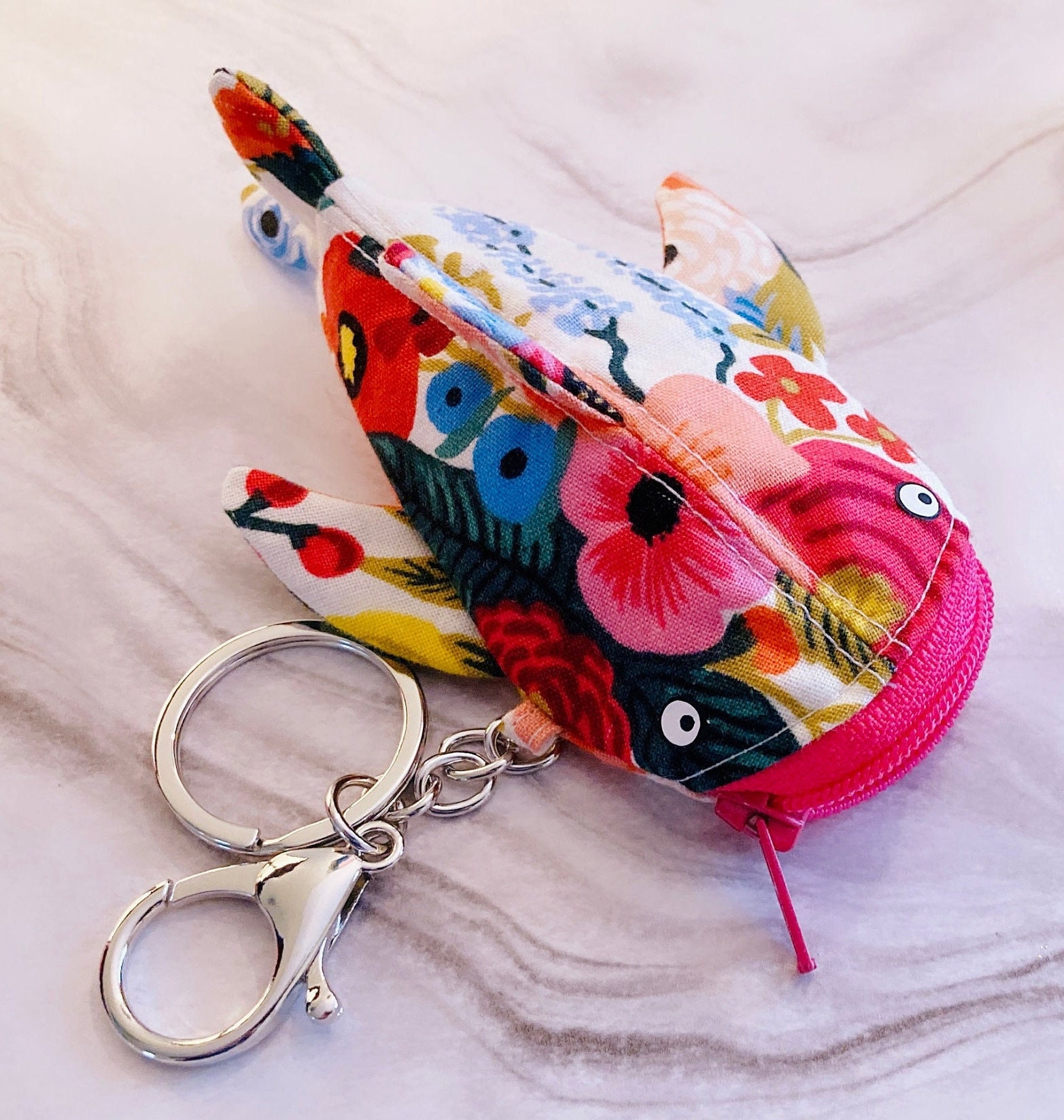 Rifle Paper Co Fish Pouch Fish Keychain Fish Coin Purse Etsy