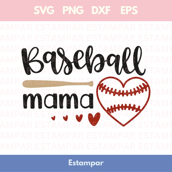 Baseball Mama SVG, PNG, Eps, DXS, Baseball mom, Digital Download Png, Sports Mama Svg, Baseball Mama Shirts Svg