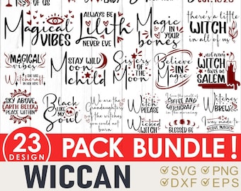 Wiccan SVG Bundle, Mystical Witch, Wicca Svg, Wiccan Magic Svg, Halloween Svg, Witch Halloween Svg Bundle, Witch Svg Bundle, Wicked