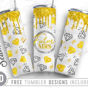 Pacote 20oz Skinny Tumbler Design Modelo de sublimação Noiva, Noiva Png, Heart Skinny Design, Wrap Sublimation Straight&Tapered Tumbler,Png