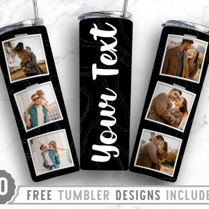 Moldura para foto de noiva de 20 onças Skinny Tumbler Sublimation Png, Moldura de família de imagem, colagem, glitter, sublimação, png, copo reto e cônico png