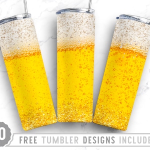 20oz Beer Skinny Tumbler Sublimation Png, Beer Glass, Beer Lover, Daddy Fuel, Fathers Day, Sublimation, Straight &Tapered Tumbler Png Design