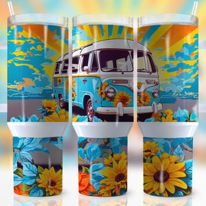 40oz Camper Quencher Tumbler Wrap, 3d Camping Tumbler Wrap Png, Caravan Tumbler Png, Caravan 3d Sublimation,Wrap,Sublimation, Tumbler Design