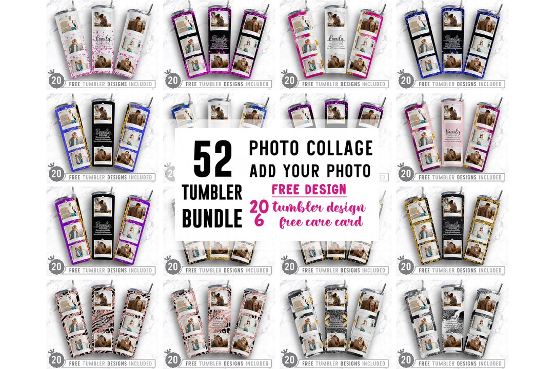 Picture Frame Bundle Big Picture Frame Bundle, 20oz Family Photo Frame Skinny Tumbler ...