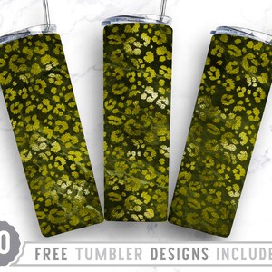 20oz Leopard Glitter Skinny Tumbler Sublimation Png, Animal Pattern, Cheetah, Seamless,Sublimation, Png,Straight &Tapered Tumbler Png Design