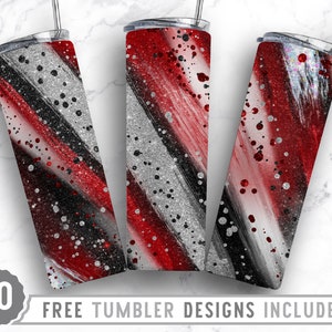 20oz Milkyway Red Black Skinny Tumbler Sublimation Png, Marble, Faux Glitter, Ombre, Agate, Sublimation,Straight &Tapered Tumbler Png Design