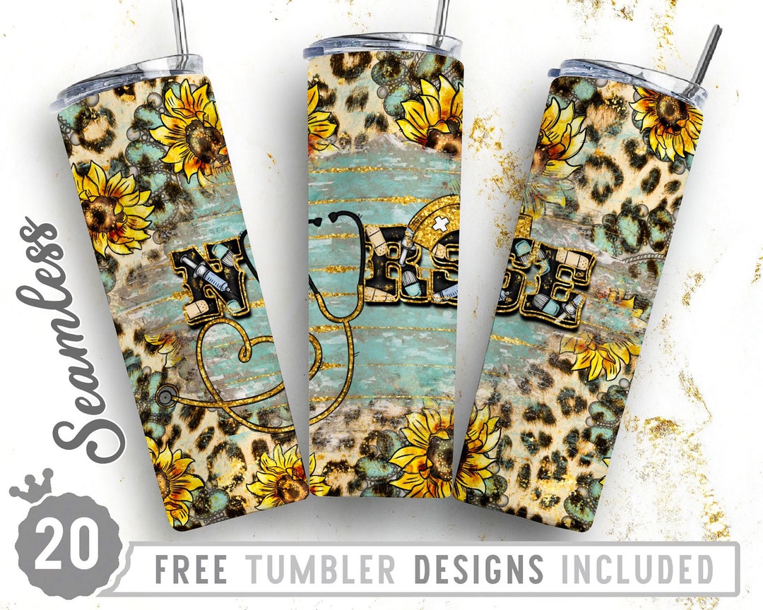 20oz Skinny Tumbler Design Sublimation Template Nurse Life , Nurse ...