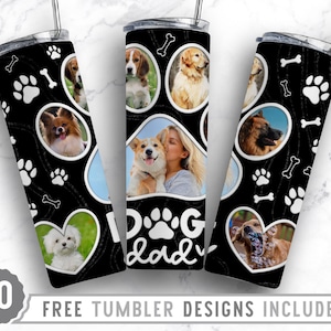 Dog Dad Tumbler Wrap 20oz, Sublimation PNG, Dog Dad Tumbler Wrap, Dog Daddy Png, Best Dad Tumbler Png,Instant Download,Wrap Template Dog Dad