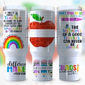 40oz Teacher Fuel Quencher Tumbler Wrap, Teacher Life, Pencil, Apple, Love, Teacher Appreciation, Wrap, Sublimation,Seamless, Tumbler Design