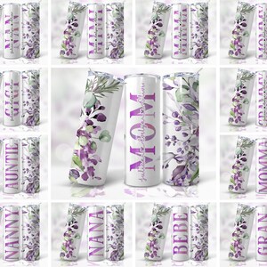 Paquete de más de 50 abuelas grandes, sublimación de vaso flaco de 20 oz png, mamá, mamá, groovy, boho, floral, envolvente, diseño png de vaso recto y cónico