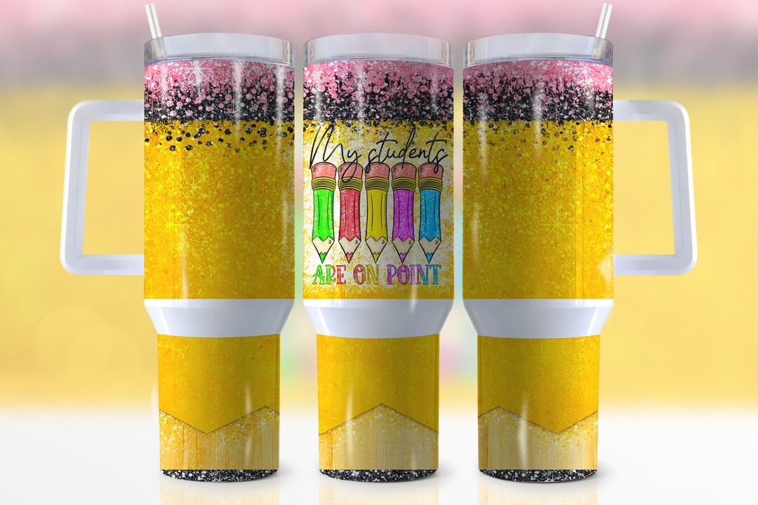 40oz My Students Are on Point Quencher Tumbler Wrap Teacher Etsy