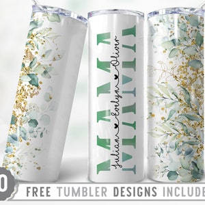 20oz Mama Skinny Tumbler Sublimación Png, Mamá, Día de la Madre, Rosas, Flores, Groovy, Boho, Floral, Png, Vaso Recto y Cónico Diseño Png