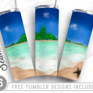 Beach Vacation 20oz Skinny Tumbler Wrap Design Png, Summer Vibes,Family Vacation,Girls Trip,Straight&Tapered Tumbler Design,Digital Download
