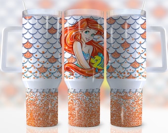 40oz Princess Birthday Quencher Tumbler Wrap, Cartoon Character Png, Princess Movie, Anime, Love, Wrap, Sublimation, Png, Tumbler Design