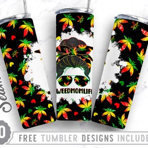 20oz Skinny Tumbler Sublimation Designs, Weedmomlife Png, Heart Skinny Design, Wrap Sublimation Straight&Tapered Tumbler, Digital Download