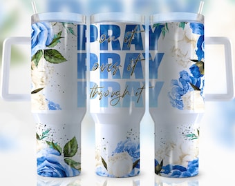 40oz Pray On It Quencher Tumbler Wrap, Christian, Bible Quotes, Cross,Faith, Verse,Sublimation,Wrap,Seamless,Tumbler Design,Digital Download