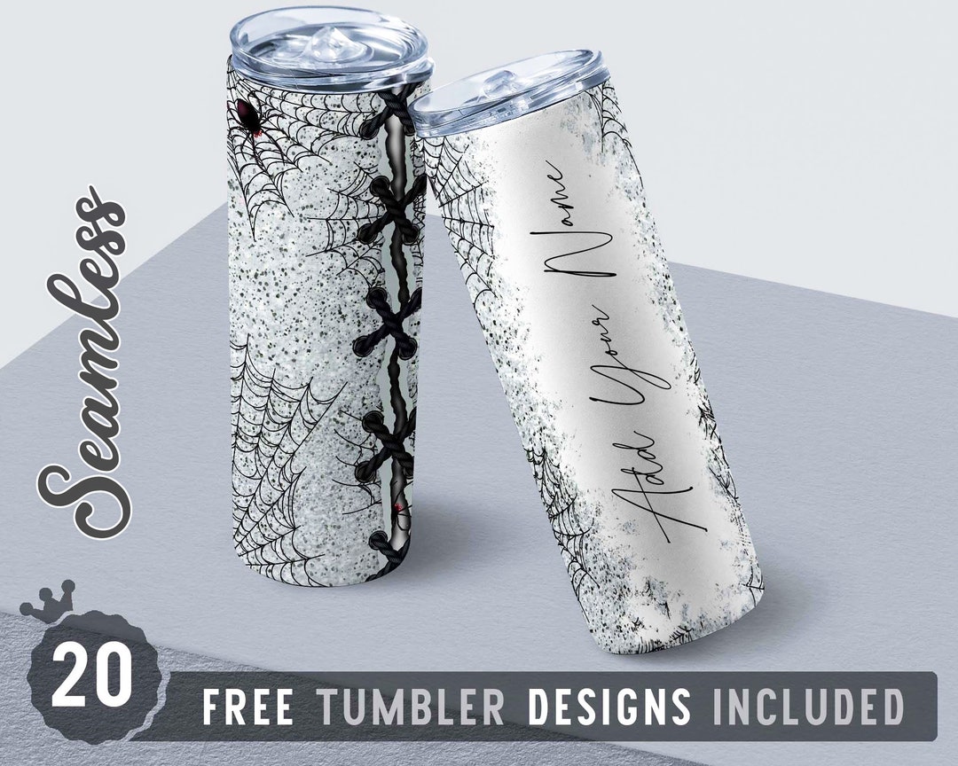 20oz Skinny Tumbler Design Sublimation Template Spider Web, Spider Web ...