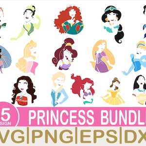 Princess Svg Bundle,Princess Character Svg,Princess Svg,Anna Svg,Princess Bella,Frozen Svg,Cinderella Svg,Elsa Svg,Tiana Svg,Svg For Cricut