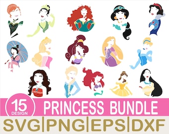 Princess Svg Bundle,Princess Character Svg,Princess Svg,Anna Svg,Princess Bella,Frozen Svg,Cinderella Svg,Elsa Svg,Tiana Svg,Svg For Cricut