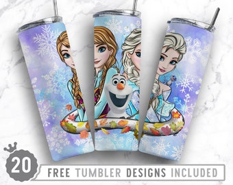 20oz cumpleaños flaco vaso sublimación png, personaje de dibujos animados, princesa vaso png, personaje de película, png, diseño de vaso recto y cónico