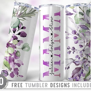 20oz Mama Skinny Tumbler Sublimación Png, Mamá, Día de la Madre, Rosas, Flores, Groovy, Boho, Floral, Png, Vaso Recto y Cónico Diseño Png