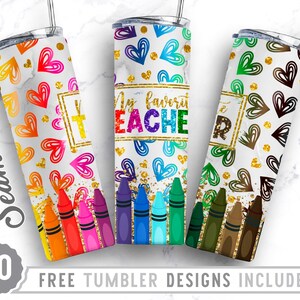 20oz Skinny Tumbler Design Sublimation Template Teacher, Teacher Png, My Favorite Teacher Png, Wrap Sublimation Straight&Tapered Tumbler,Png