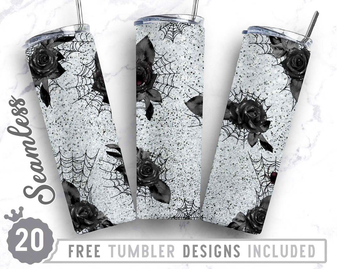 Spider Web 20oz Skinny Tumbler Wrap Design PNG, Spider Web Png, Tumbler ...