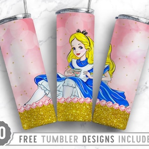 20oz Princess Skinny Tumbler Sublimacja Projekt Png, Postać z filmu, Postać z kreskówki, Urodziny, Png, Prosty i stożkowy Tumbler Png Projekt