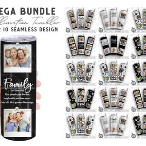 Big Dog Photo Frame Bundle, 10 20oz Skinny Tumbler Sublimation Png, Picture Frame,Collage,Add Own Photo,Straight &Tapered Tumbler Png Design