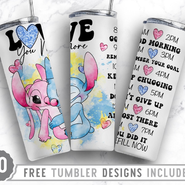 20oz Valentines Day Skinny Tumbler Sublimation Png, Cartoon, Cute, Anime, Love, Heart, Sublimation, Png,Straight &Tapered Tumbler Png Design