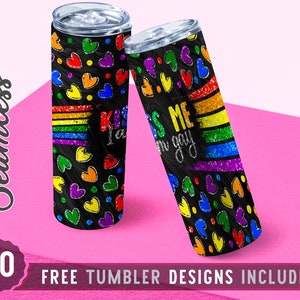 Bundle 20oz Skinny Tumbler Design Sublimation Template Pride, Pride Png, Heart Skinny Design, Wrap Sublimation Straight&Tapered Tumbler, Png