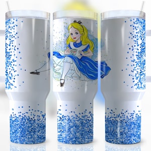 40oz Princess Quencher Tumbler Wrap, postać z kreskówki, urodziny, magiczny świat, postać z filmu, owijka, sublimacja, bezszwowa, projekt kubka