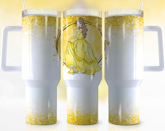40oz Princess Quencher Tumbler Wrap, Cartoon Karakter Png, Prinses, Verjaardag, Filmkarakter, Wrap, Sublimatie, Png, Naadloos, Tumbler Design
