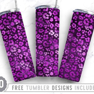 20oz Leopard Glitter Skinny Tumbler Sublimation Png, Animal Pattern, Cheetah, Seamless,Sublimation, Png,Straight &Tapered Tumbler Png Design